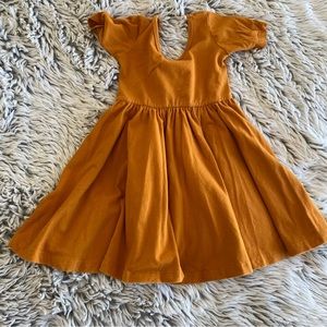 Alice & Ames Twirl Dress Burnt Orange Girls Short Sleeve Dress